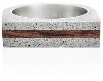 Gravelli Betonový prsten šedý Stamp Wood GJRUWOG004 60 mm