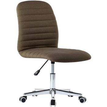 Jídelní židle 2 ks hnědé textil (283602)