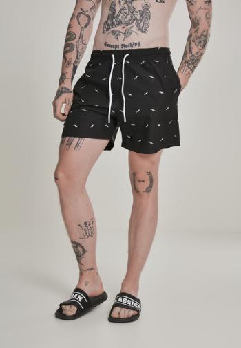 Urban Classics Embroidery Swim Shorts shark/black/white - L