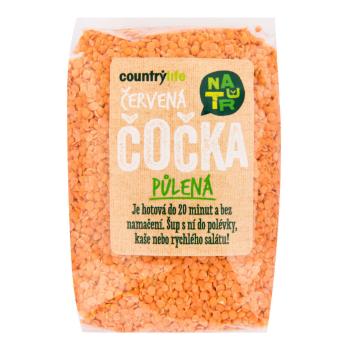 Čočka červená půlená loupaná 500 g COUNTRY LIFE