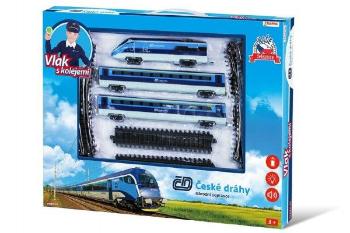 České dráhy Sada vlak s kolejemi 23ks na baterie se zvukem se světlem v krabici 55x43x5cm