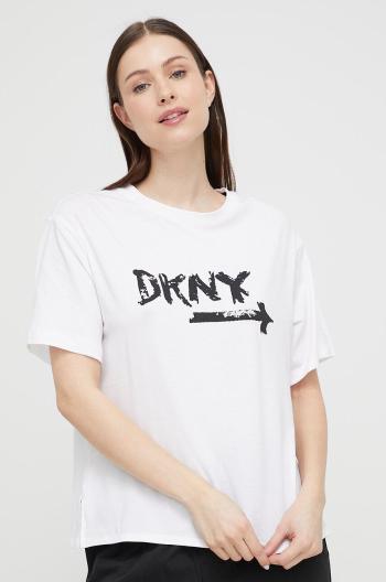 Pyžamové tričko Dkny bílá barva