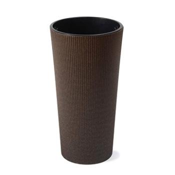 LAMELA, květináč LILIA ECO COFFE JUMPER - proužek O 25,5 cm, výška 46,6 cm, espresso (1311119418)