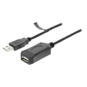 Nedis CCGP60EXTBK100 - Aktivní Prodlužovací Kabel USB 2.0 | A Zástrčka - A Zásuvka | 10 m | Černá barva