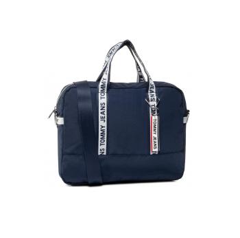 Tommy Hilfiger Tommy Jeans pánská tmavě modrá brašna na laptop LOGO TAPE COMPUTER BAG NYLON