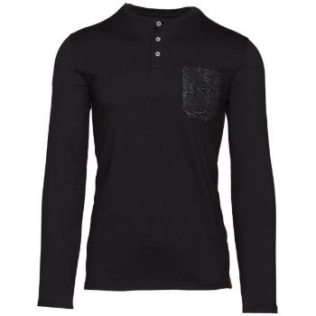 Northfinder RODZER Pánské bavlněné tričko s potiskem, černá, velikost S