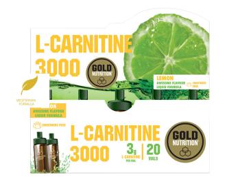 II. jakost GoldNutrition L-Carnitine 3000 mg citron 20 ampulí