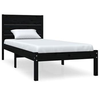 Rám postele černý masivní dřevo 90 × 190 cm Single, 3104122 (3104122)