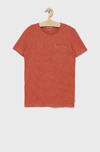 Dětské bavlněné tričko Tom Tailor červená barva, vzorovaný