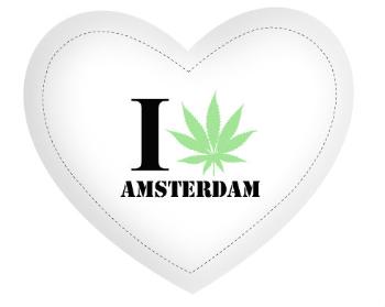 Polštář Srdce I Love Amsterdam