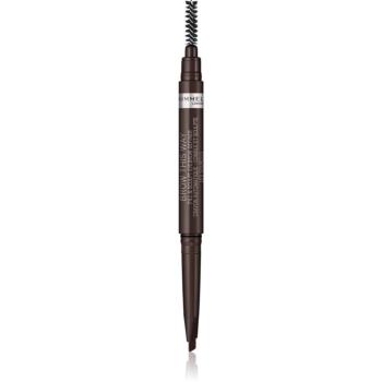 Rimmel Brow This Way tužka na obočí s kartáčkem 2 v 1 odstín 003 Dark Brown 0,25 g