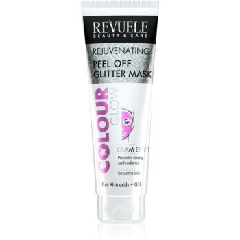 Revuele Colour Glow Rejuvenating Peel off Glitter Mask slupovací maska pro omlazení pleti 80 ml