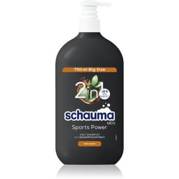 Schwarzkopf Schauma MEN sprchový gel a šampon 2 v 1 pro muže Sports Power 750 ml