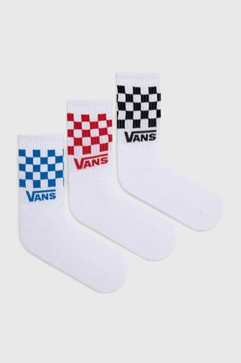 Dětské ponožky Vans BY CHECK SOCKS (16 3PK ROX BLACK 3-pack bílá barva