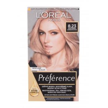 L'Oréal Paris Préférence 60 ml barva na vlasy pro ženy poškozená krabička 8,23 Santorini na barvené vlasy; na blond vlasy; na všechny typy vlasů