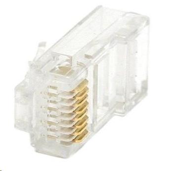 Konektor UTP RJ45 (8p8c), Cat6, 50µm, drát - 100 ks, IDA00602