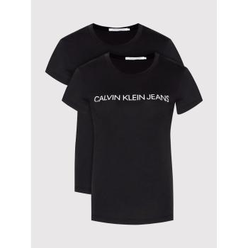 Calvin Klein Calvin Klein Jeans dámská černá trička | 2 pack INSTITUTIONAL LOGO 2-PACK TEE
