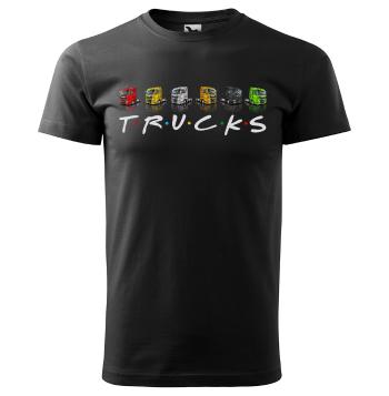 Tričko Trucks (Velikost: 2XL, Typ: pro muže, Barva trička: Černá)