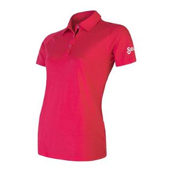 SENSOR MERINO ACTIVE POLO dámské triko kr.rukáv magenta Velikost: L