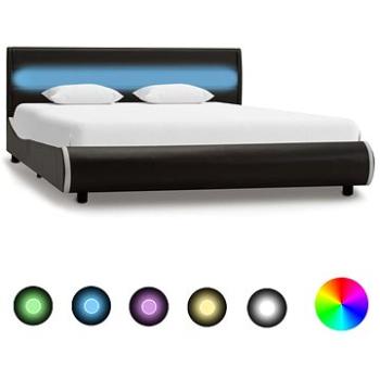 Rám postele s LED světlem antracitový umělá kůže 140x200 cm (285029)