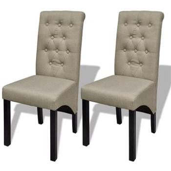 Jídelní židle 2 ks béžové textil (240556)