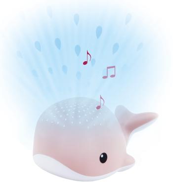 Zazu Velryba WALLY růžová - noční projektor s melodiemi