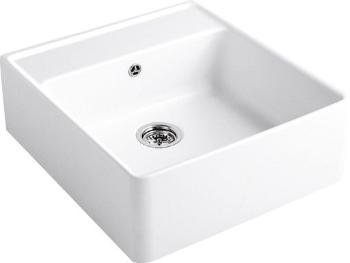 VILLEROY & BOCH Keramický dřez Single-bowl sink White alpin modulový 595 x 630 x 220 bez excentru 632061R1