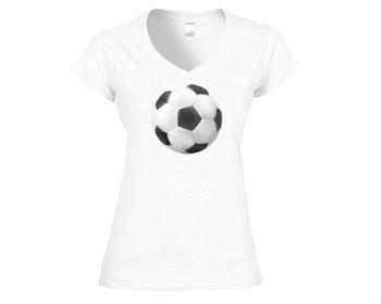 Dámské tričko V-výstřih Football