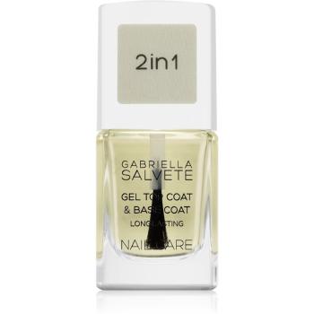 Gabriella Salvete Nail Care Top & Base Coat podkladový a vrchní lak na nehty s gelovou texturou 11 ml