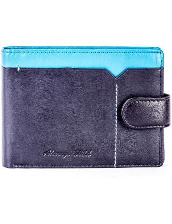 černá pánská peněženka s modrým okrajem vel. ONE SIZE