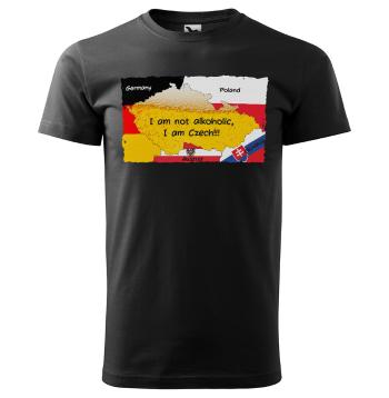 Tričko I´m not alcoholic (Velikost: 4XL, Typ: pro muže, Barva trička: Černá)