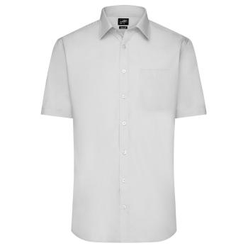 James & Nicholson Pánská košile s krátkým rukávem JN680 - Světle šedá | L