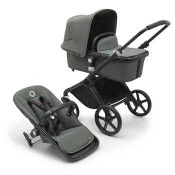 bugaboo Fox Cub kočárek s korbičkou a sedačkou 2023 Black / Forest Green