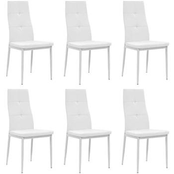 Jídelní židle 6 ks bílé umělá kůže (275436)