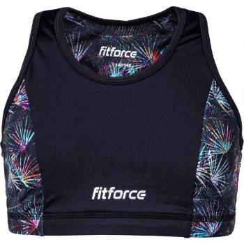 Fitforce SNOOTY Dívčí fitness podprsenka, černá, velikost 128-134