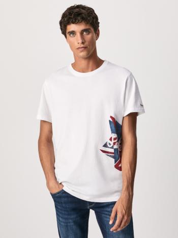 Pepe Jeans pánské bílé tričko Ronny - M (800)