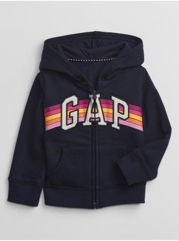Modrá holčičí mikina GAP Logo pocket hoodie