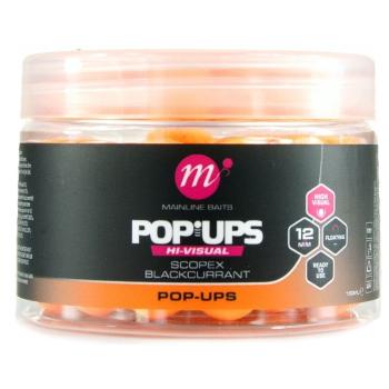 Mainline plovoucí boilie high visual mini pop ups scopex blackcurrant 12 mm