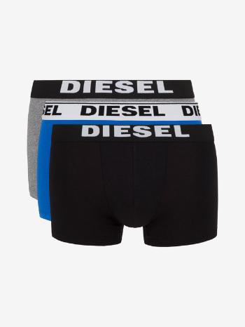 Diesel Boxerky 3 ks Černá Modrá Šedá