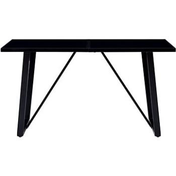 Jídelní stůl černý 140 × 70 × 75 cm, 281556 (281556)