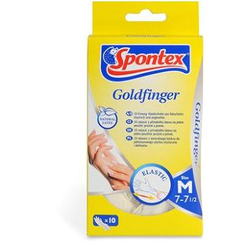 SPONTEX Goldfinger latexové rukavice jednorázové 10 ks M (9001378230472)