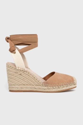 Semišové espadrilky Aldo Efemina hnědá barva, na klínku