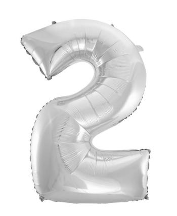 Balón foliový číslice stříbrná- SILVER 115 cm - 2 - BALONČ