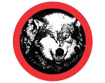Samolepky zákaz - 5ks Wolf