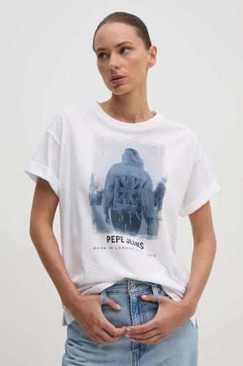 Bavlněné tričko Pepe Jeans ELIZA béžová barva, PL505890