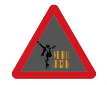Samolepky pozor - 5ks Michael Jackson