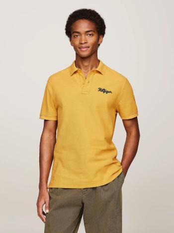 Tommy Hilfiger pánské hořčicové polo triko  - M (ZE1)