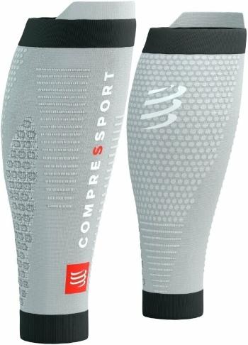 Compressport R2 3.0 Grey Melange/Black T4 Běžecké návleky na lýtka