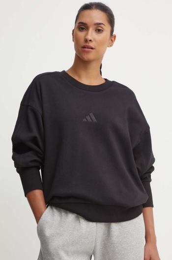 Bavlněná mikina adidas All SZN dámská, černá barva, hladká, JI9100