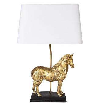 Stolní lampa se zlatou dekorací koně Horse golden - 35*18*55 cm E27/max 1*60W 5LMC0019